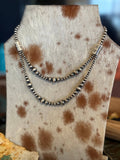 Sterling Pearl Double Strand Necklace