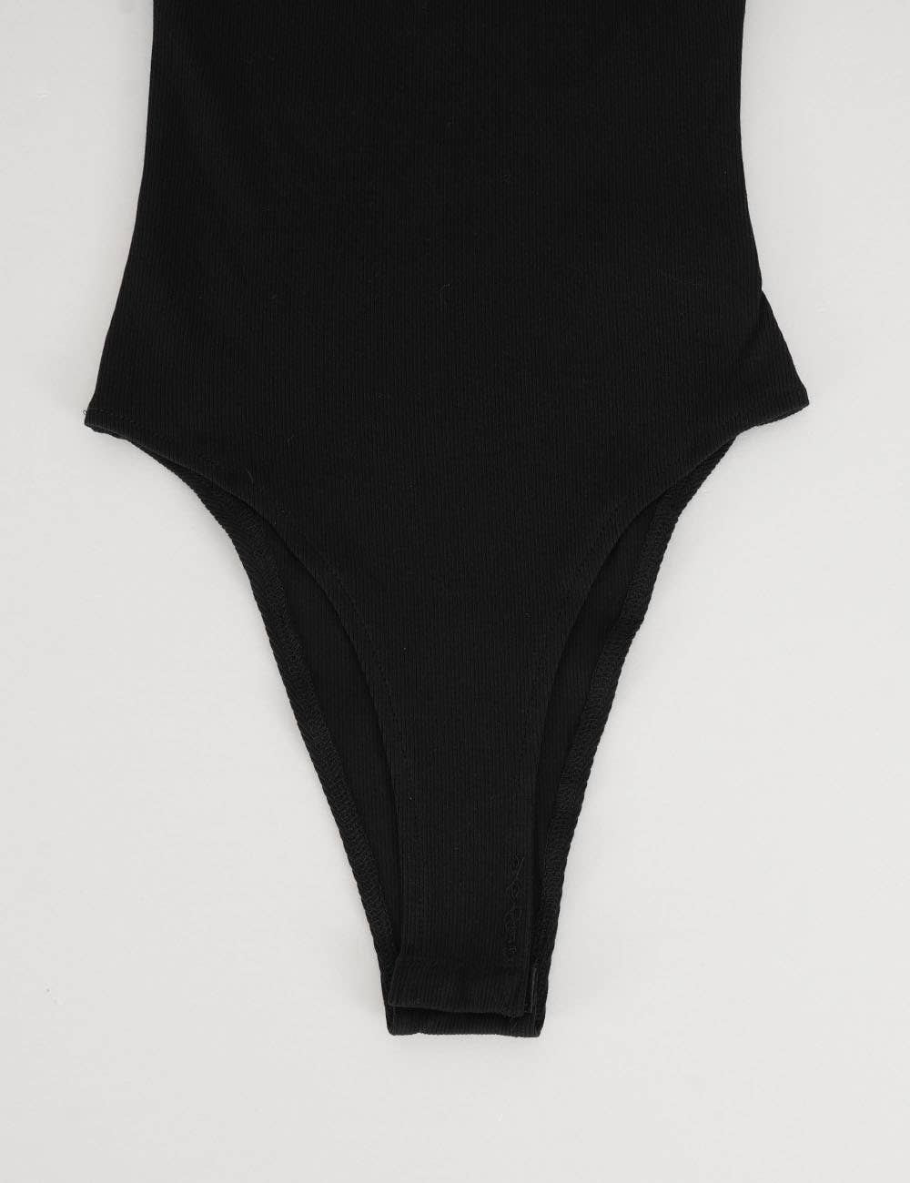 Ribbed Scoop Neck Bodysuit *black
