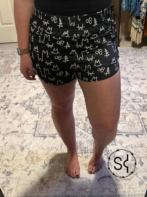 Black Brand Shorts