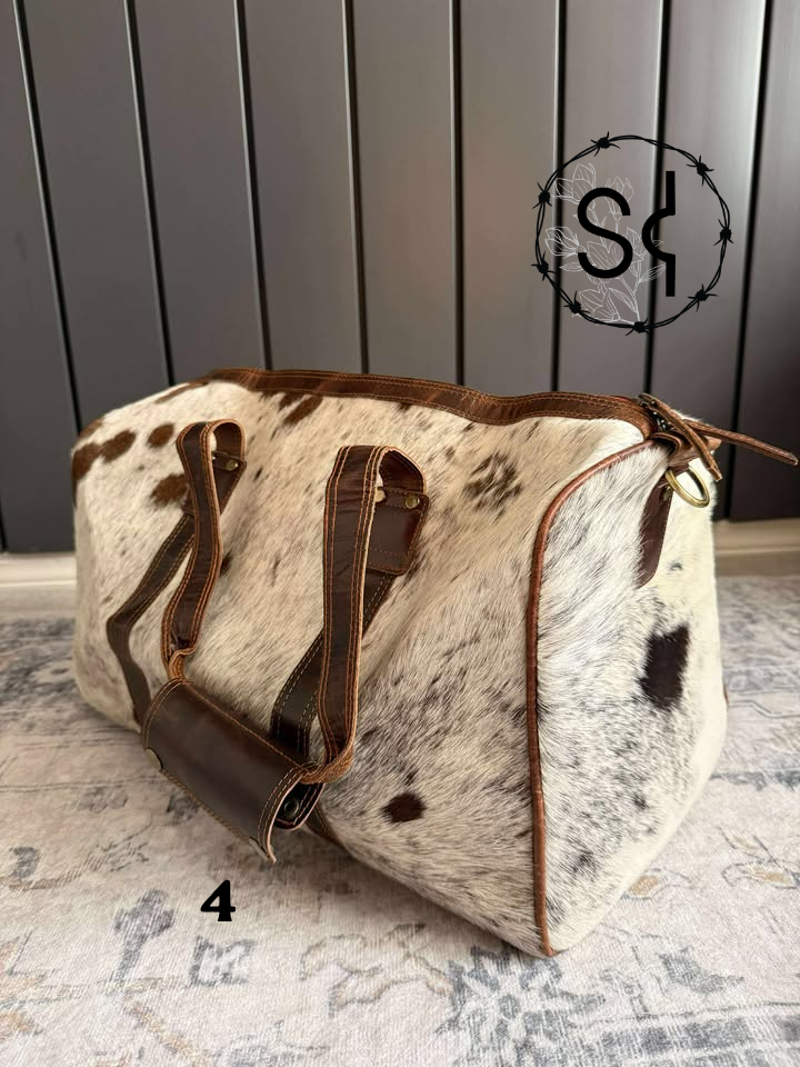 Cowhide Overnight Duffle Bags