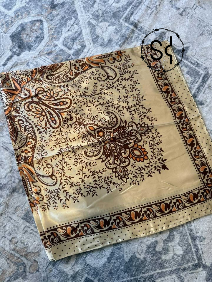Tan Paisley Wild Rag