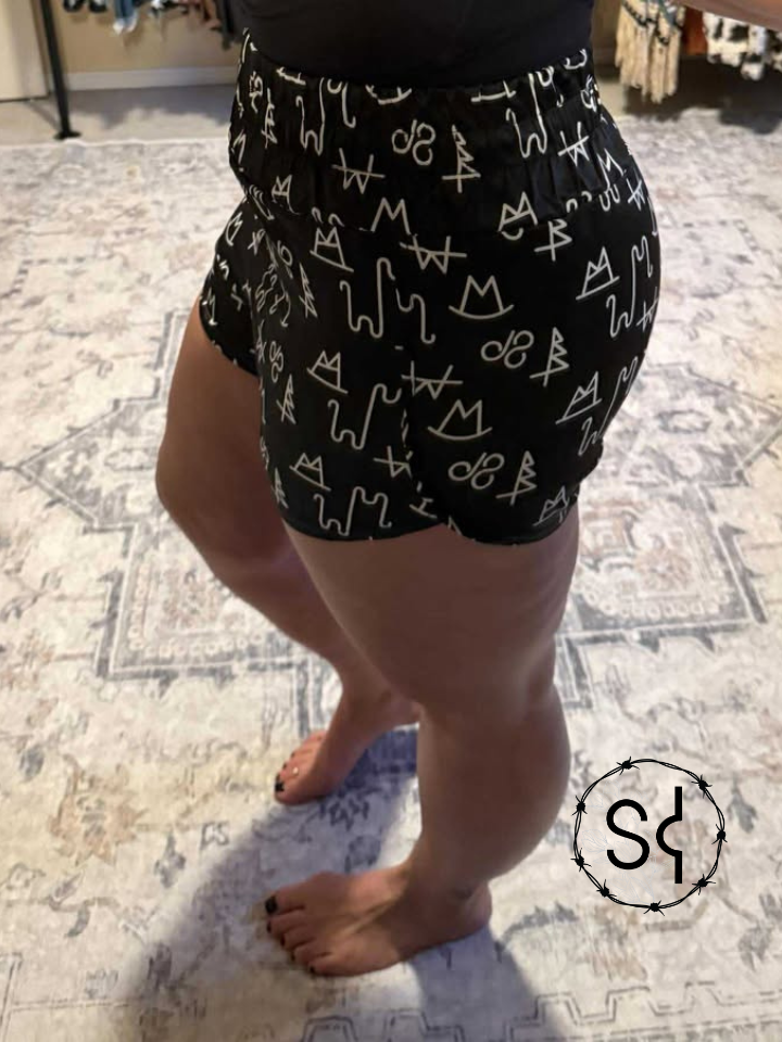 Black Brand Shorts