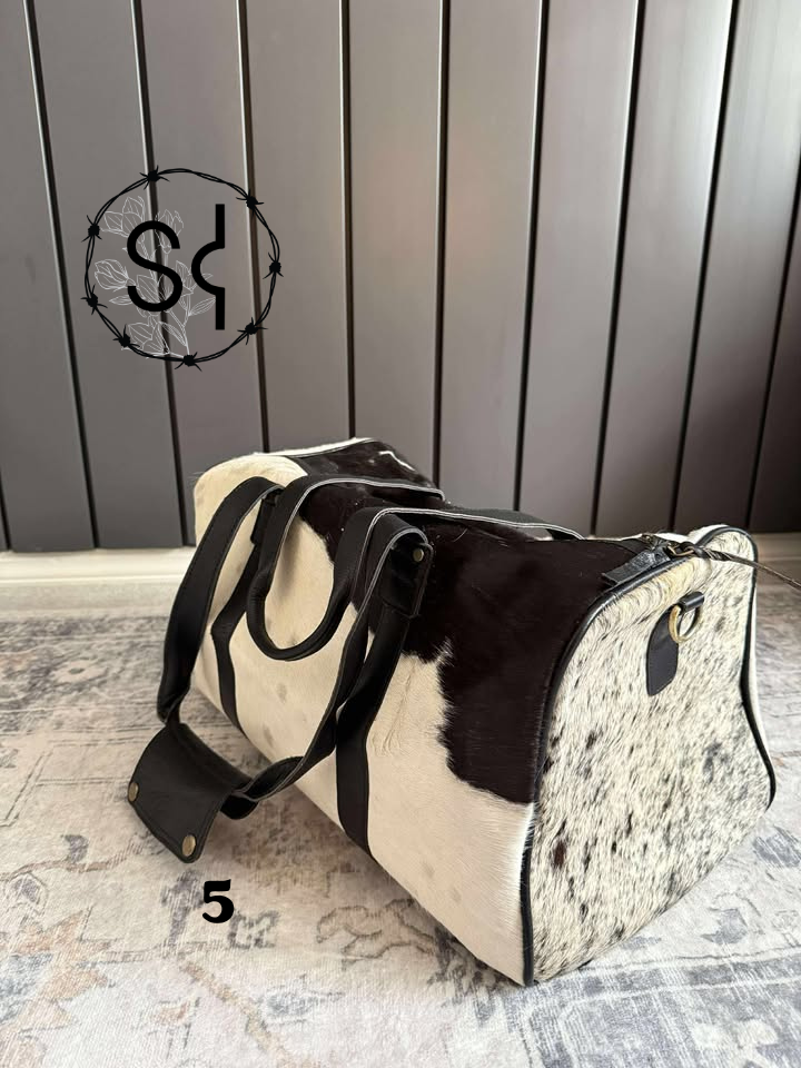 Cowhide Overnight Duffle Bags