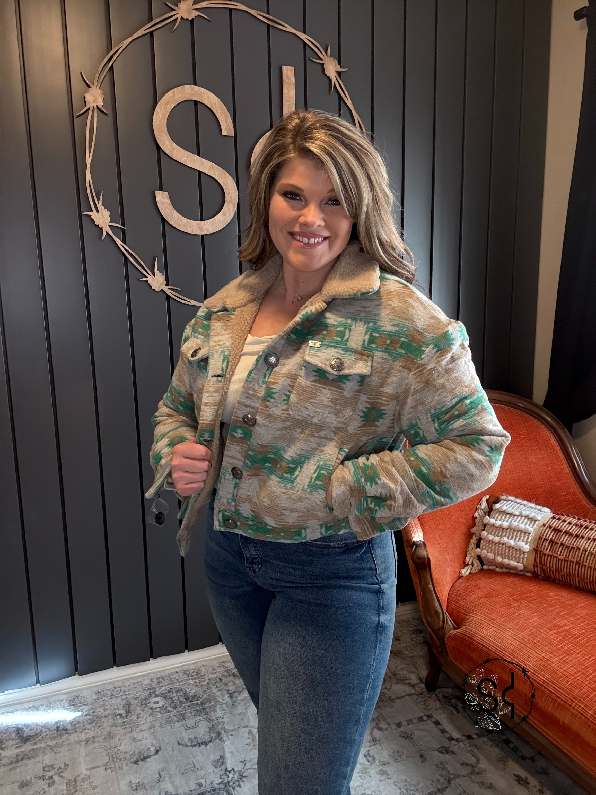 Jade Cropped Shacket