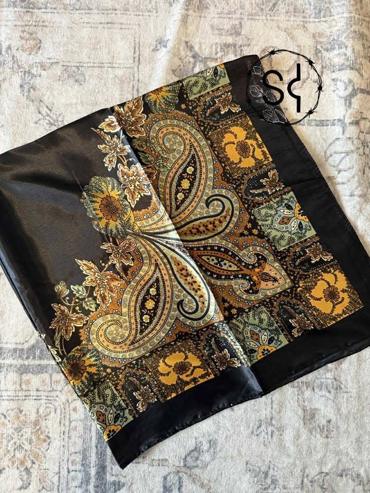 Black Fall Paisley Wild Rag