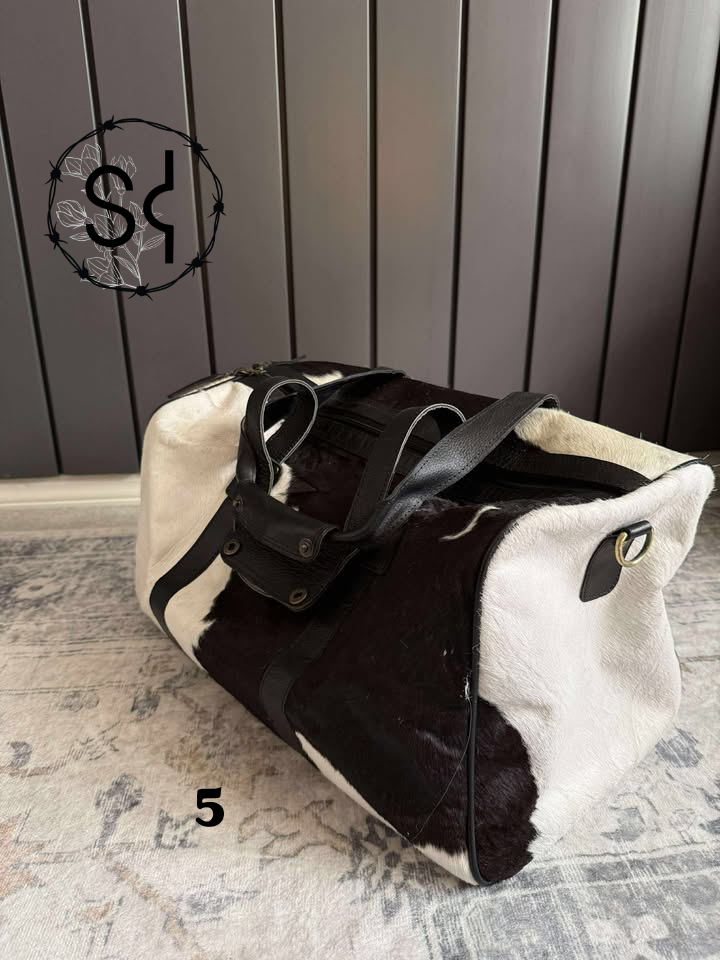 Cowhide Overnight Duffle Bags