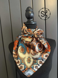Turqoise & Navy Paisley Wild Rag