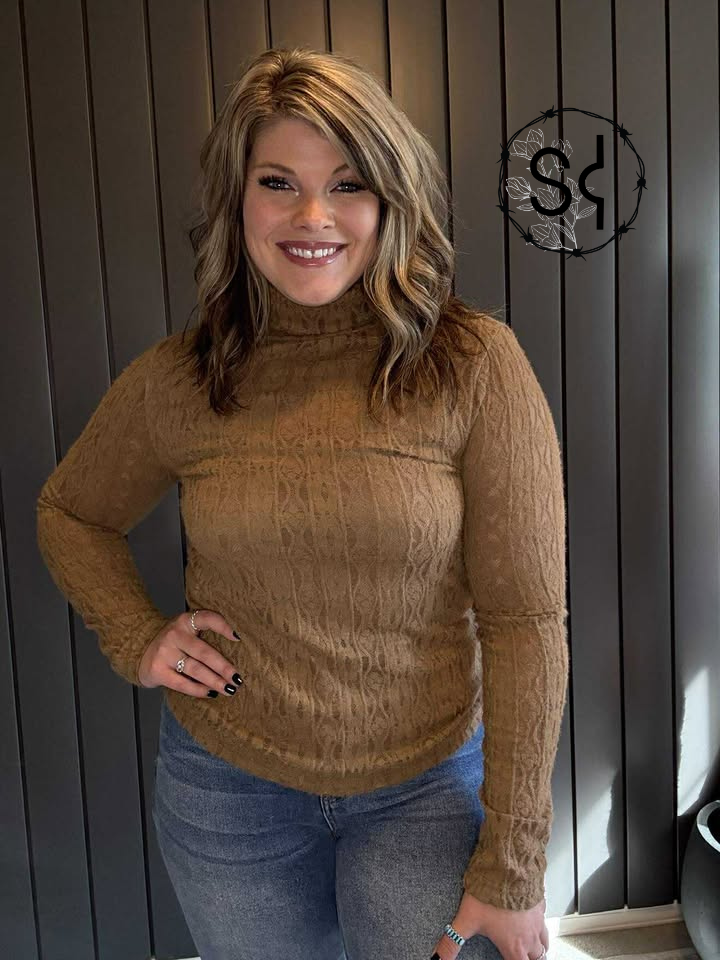 Desert Lace Turtleneck