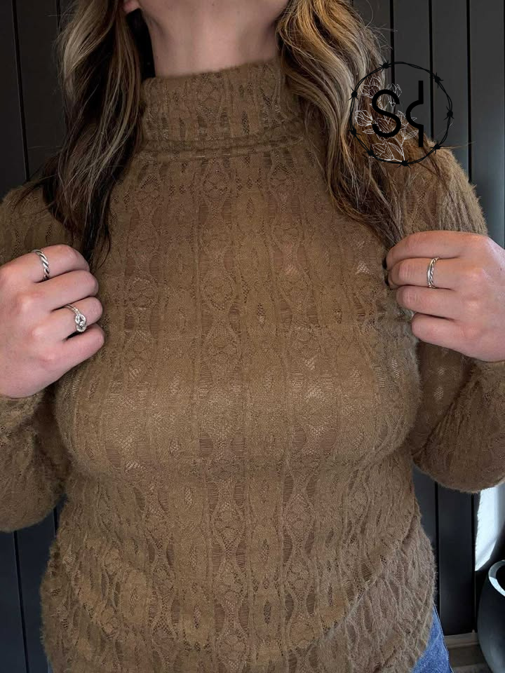 Desert Lace Turtleneck