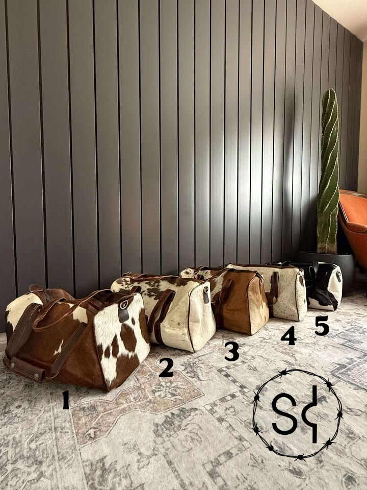 Cowhide Overnight Duffle Bags