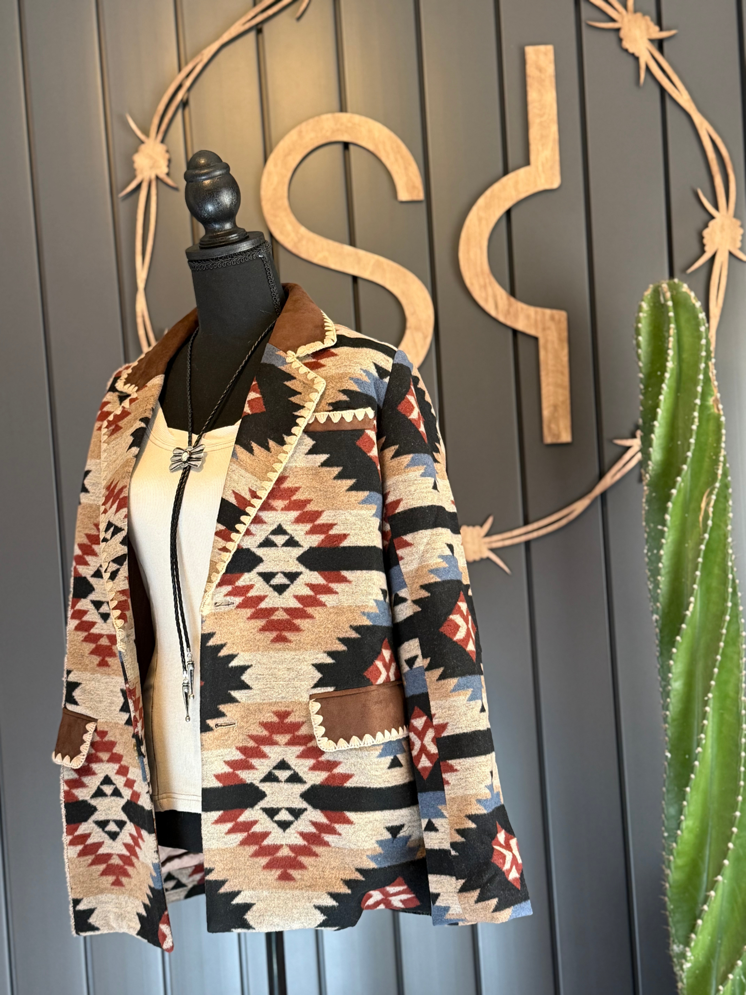 Aztec Woven Blazer