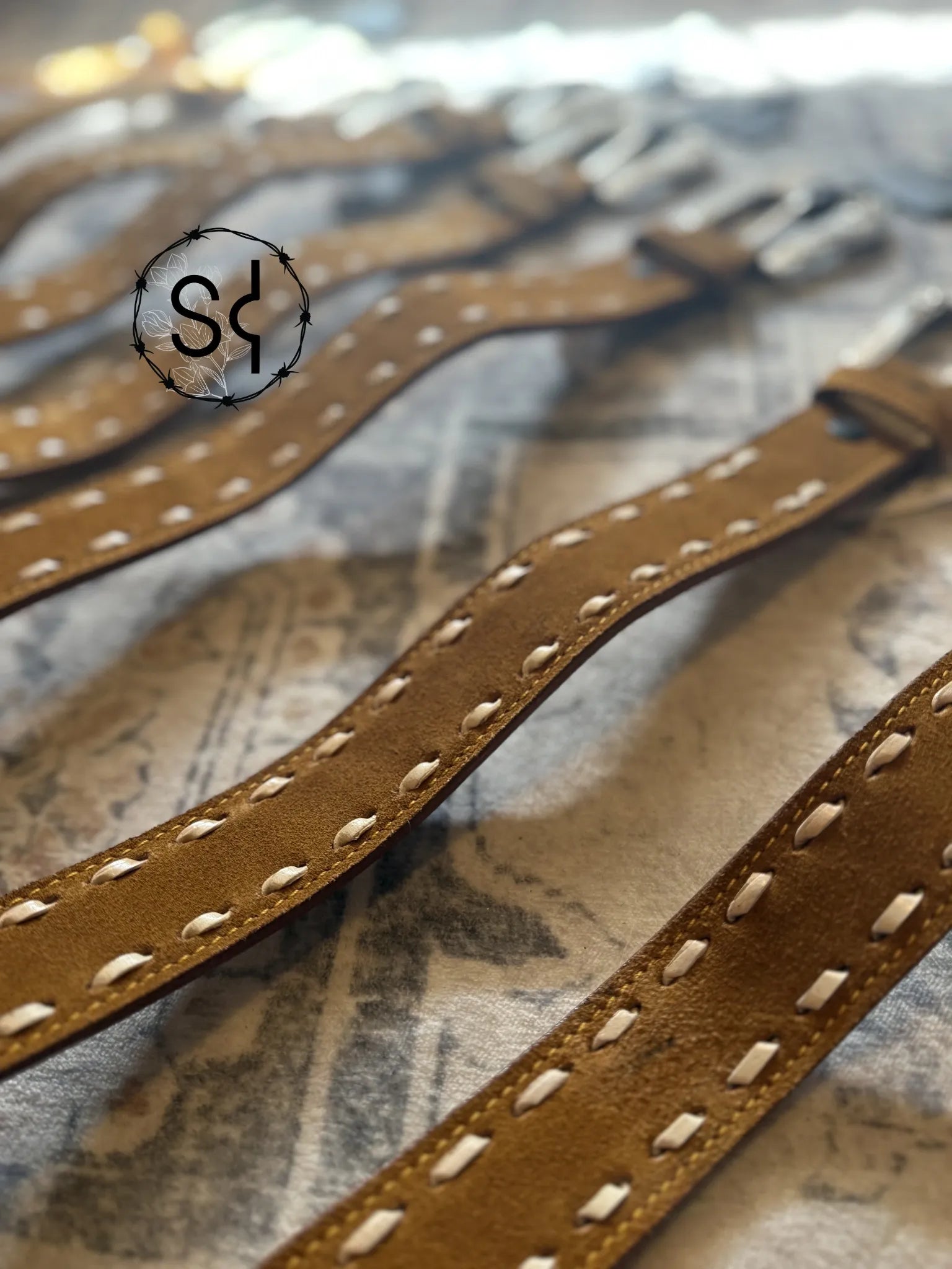 Camel Tooled Belt