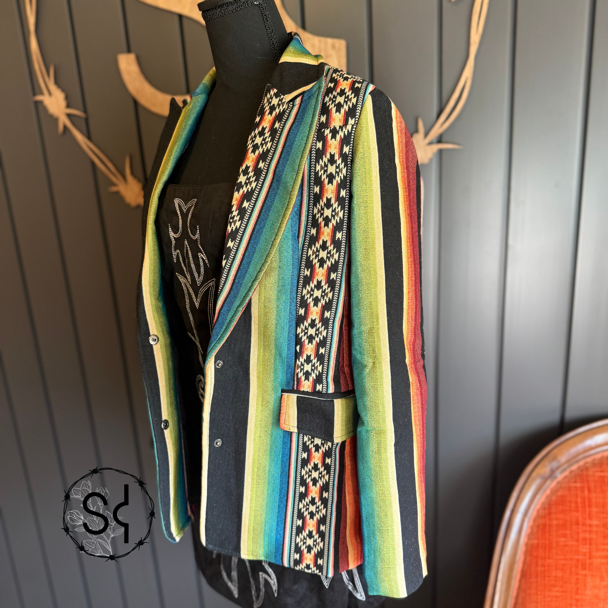 Jacquard Serape Blazer