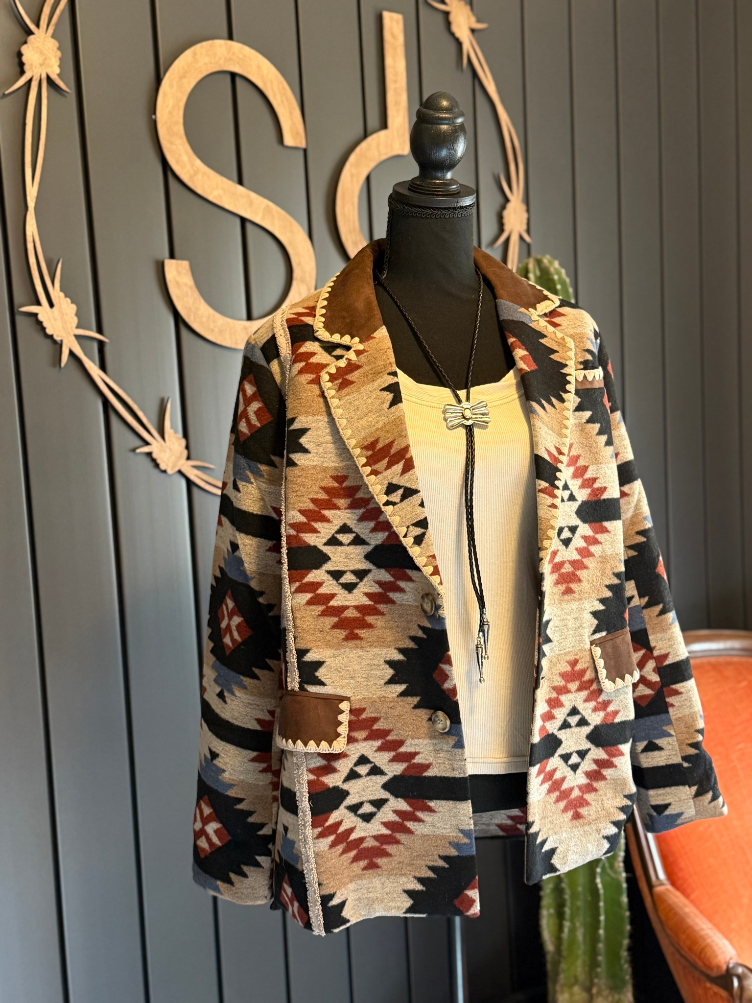 Aztec Woven Blazer