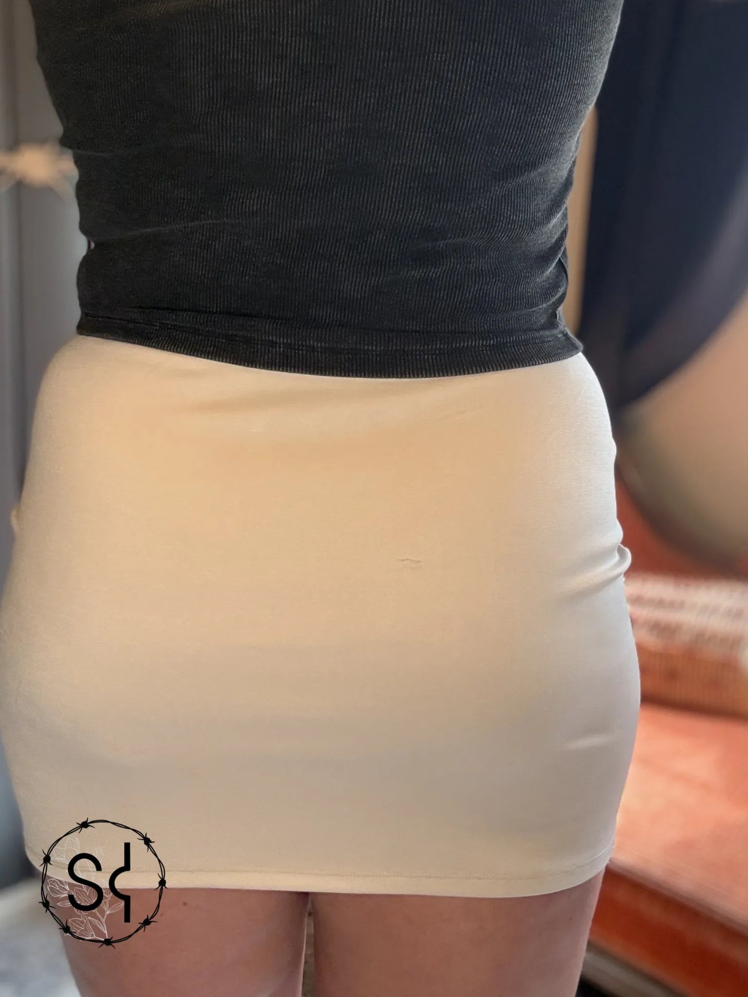 Double Buckle Mini Skirt