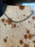 18” Turquoise & Barrel Bead Necklace