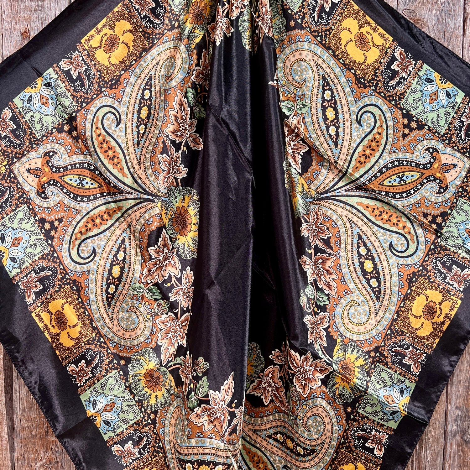 Black Fall Paisley Wild Rag