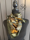 Olive Fall Paisley Wild Rag