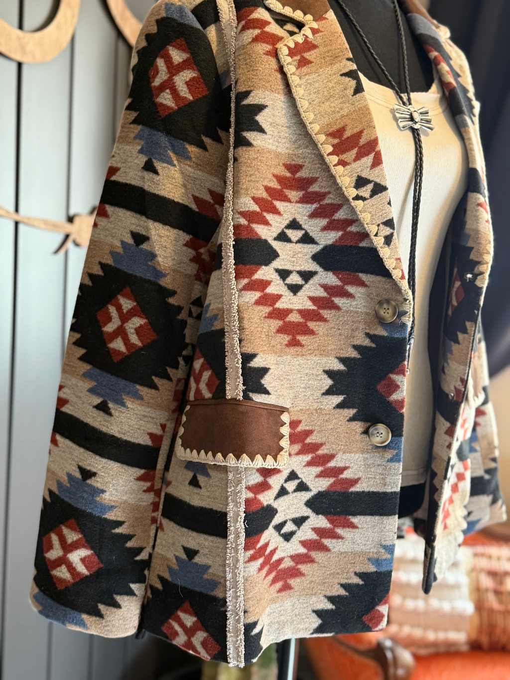 Aztec Woven Blazer