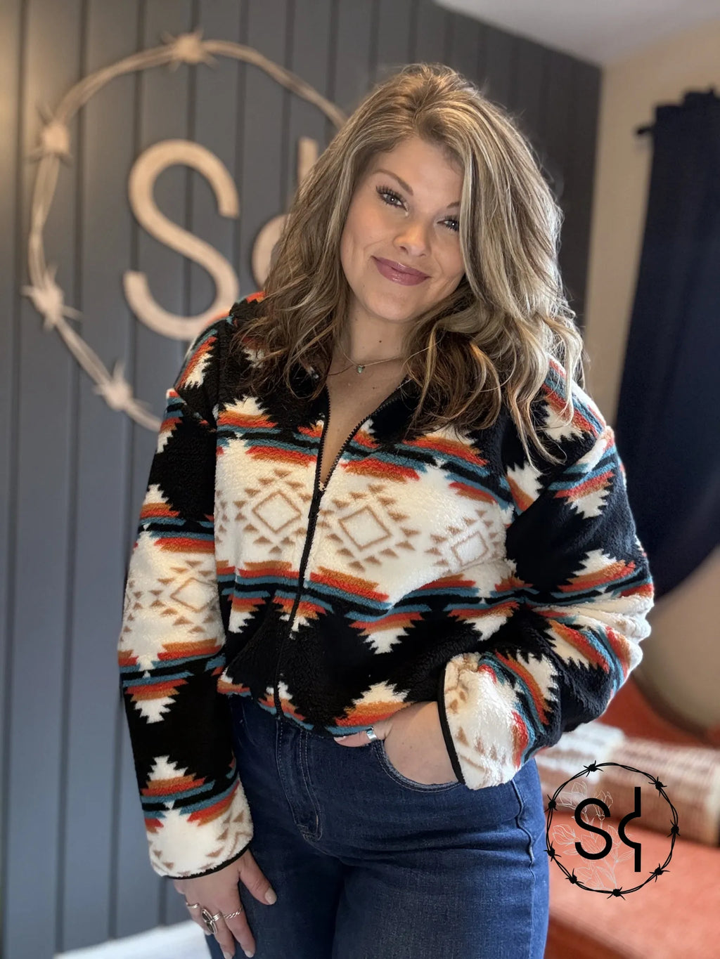 Flathead Cropped Zip-Up