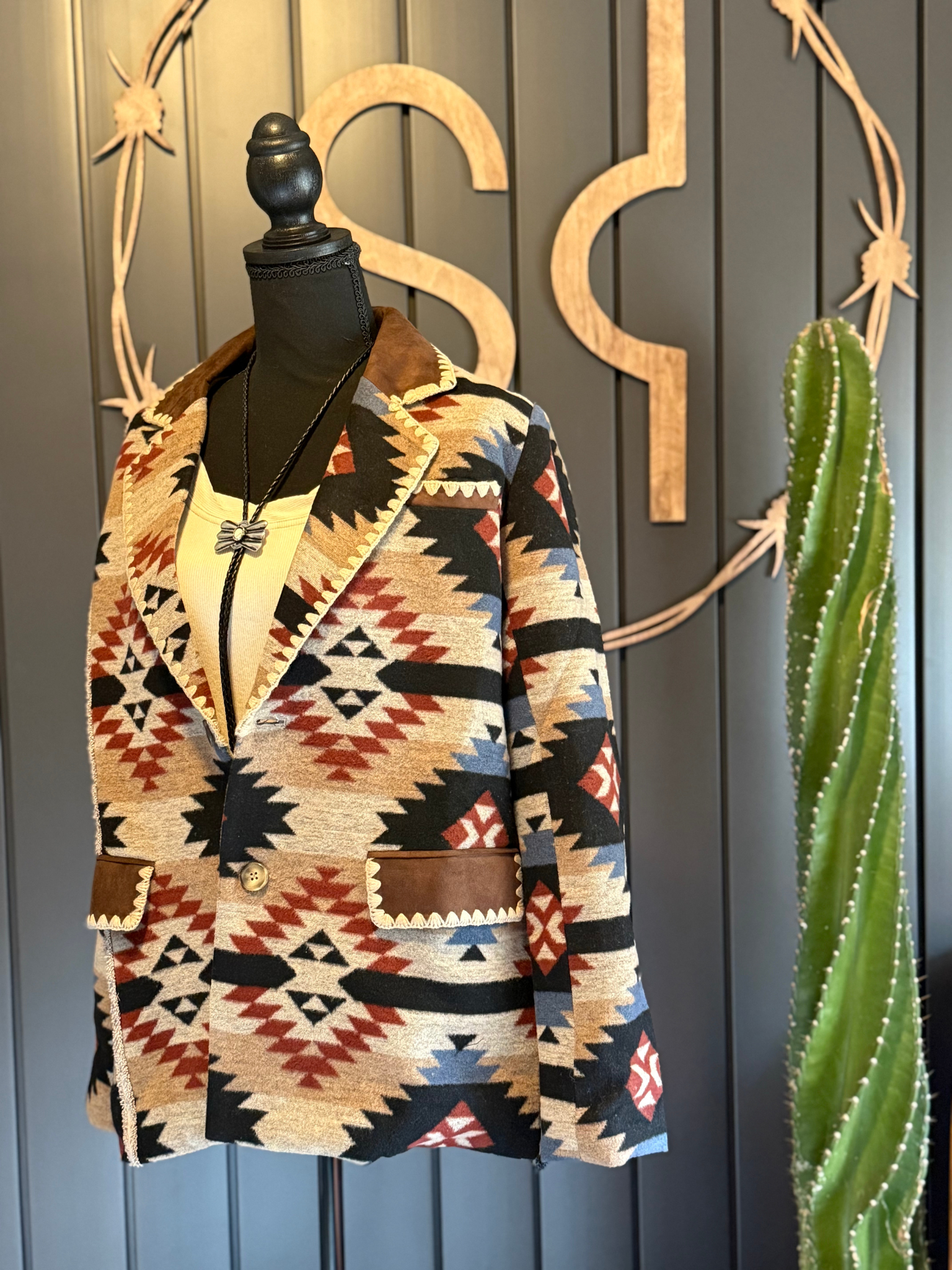 Aztec Woven Blazer