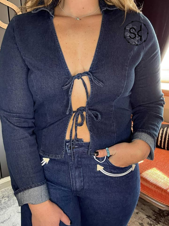 Dolly Denim Long Sleeve Top