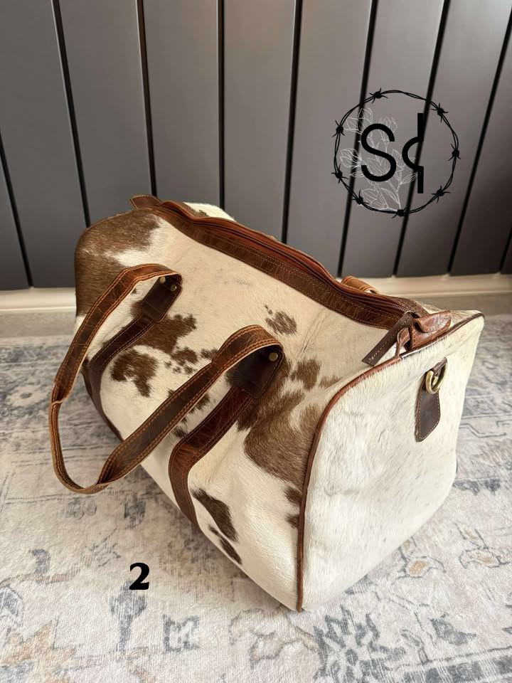 Cowhide Overnight Duffle Bags