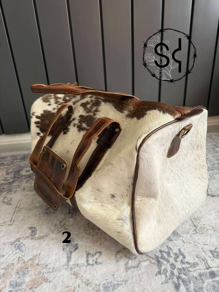 Cowhide Overnight Duffle Bags
