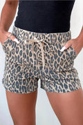 Cheetah Tie Denim Shorts