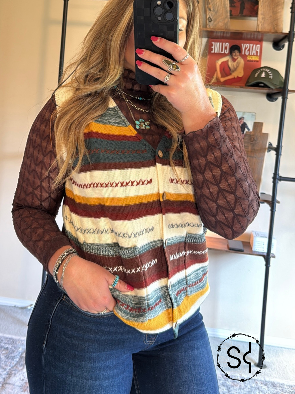 Chicory Coffee Lace Long Sleeve