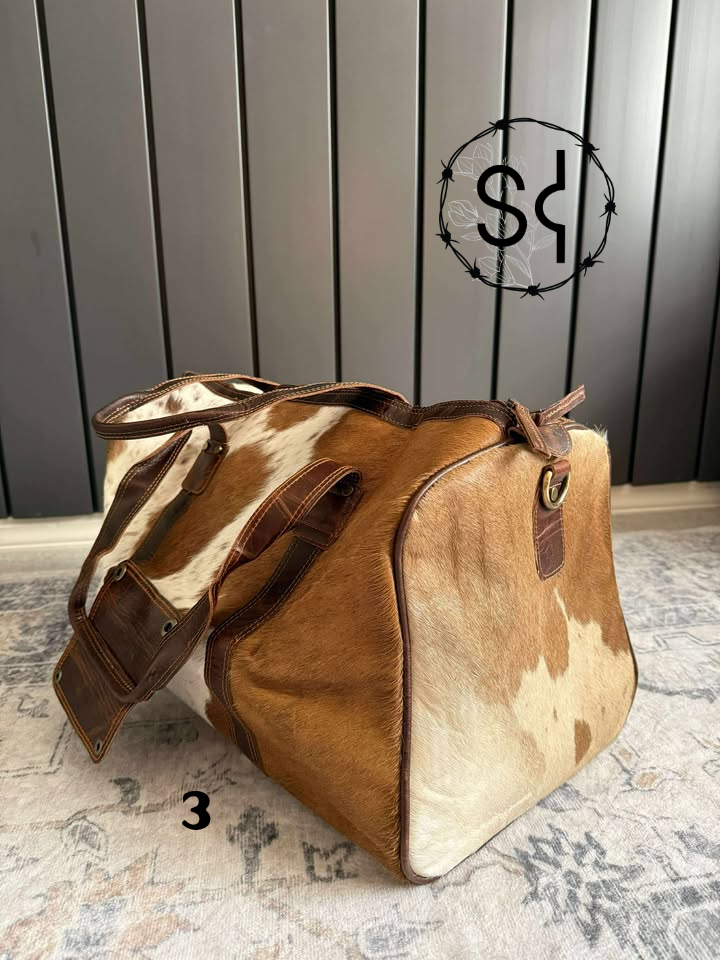 Cowhide Overnight Duffle Bags