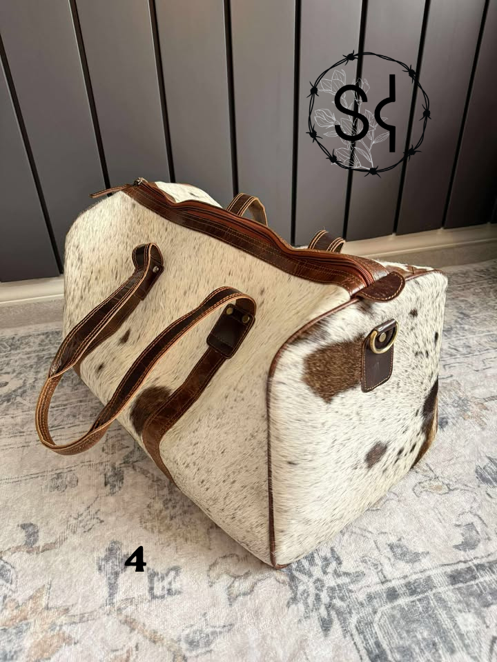 Cowhide Overnight Duffle Bags