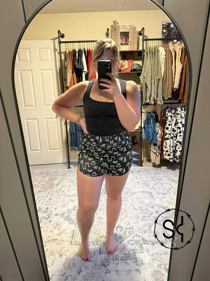 Black Brand Shorts
