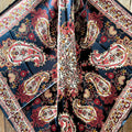 Navy & Burgundy Flower Paisley Wild Rag
