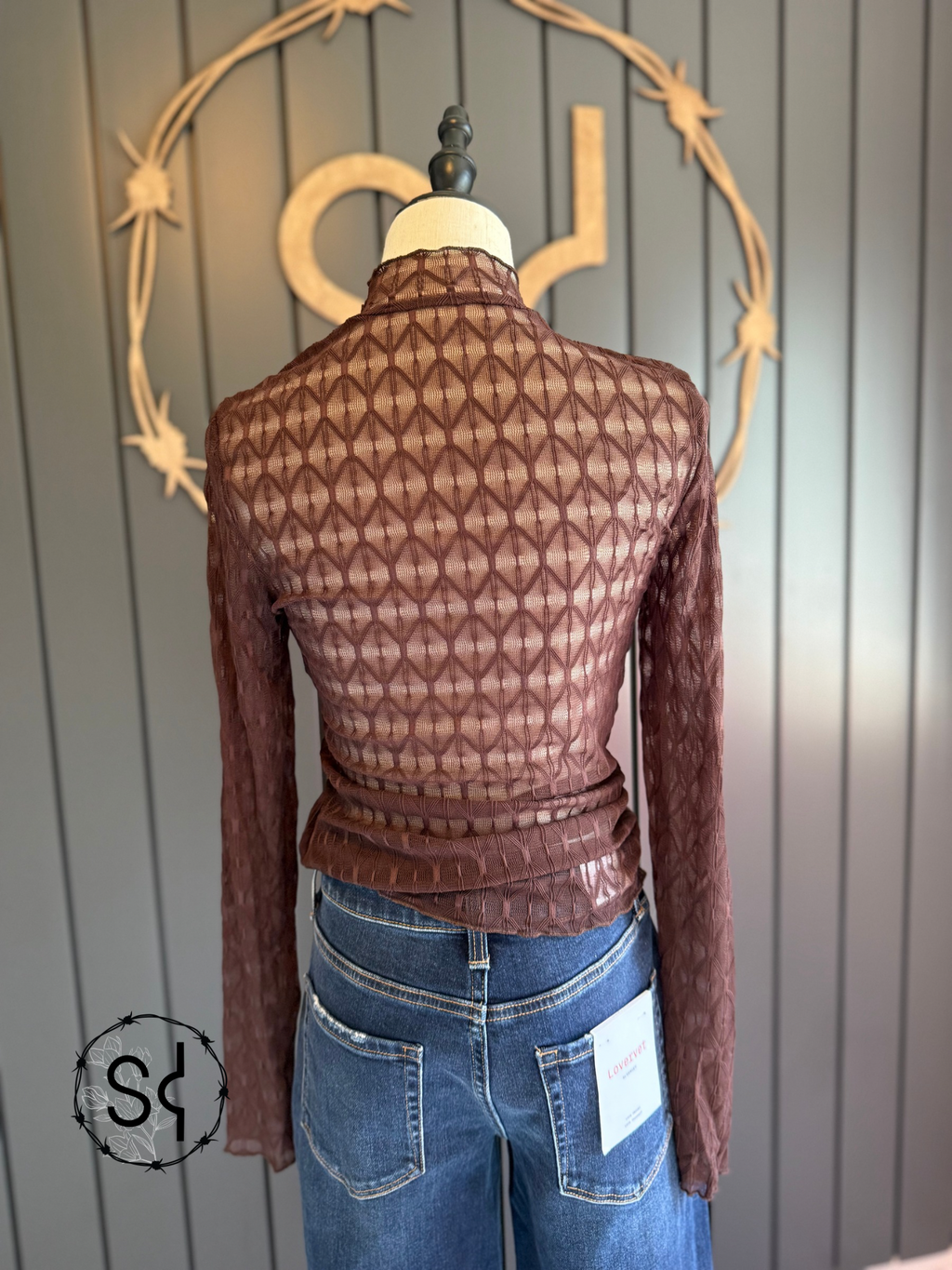 Chicory Coffee Lace Long Sleeve
