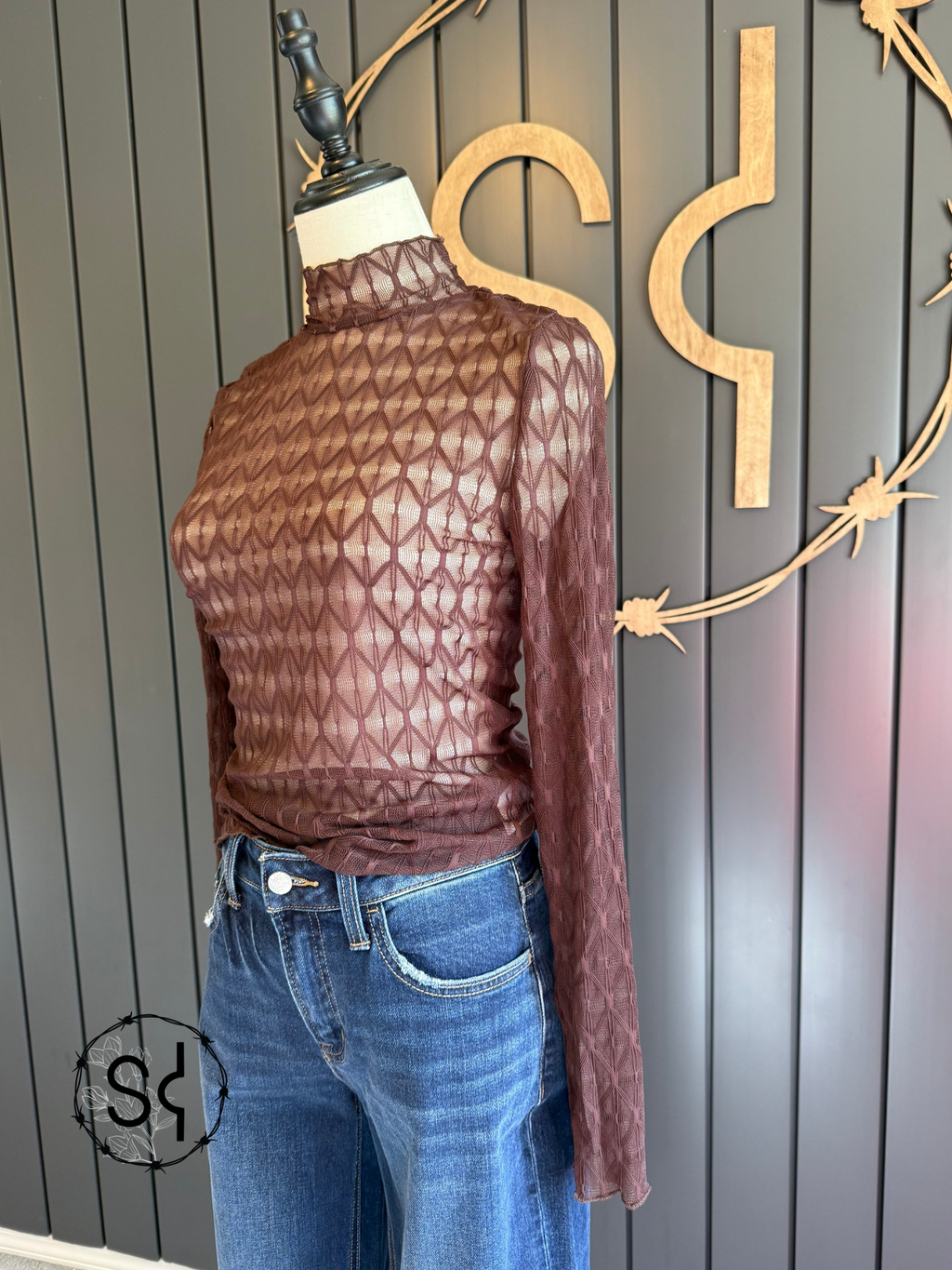 Chicory Coffee Lace Long Sleeve
