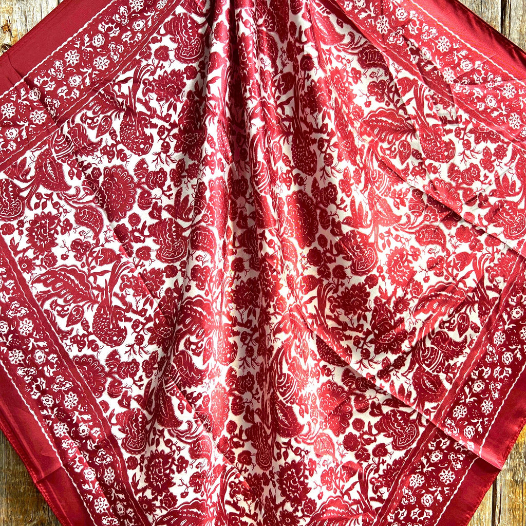 Red & Cream Paisley Wild Rag