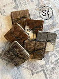Square Cowhide Coasters