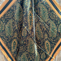 Green and Tan Floral Wild Rag